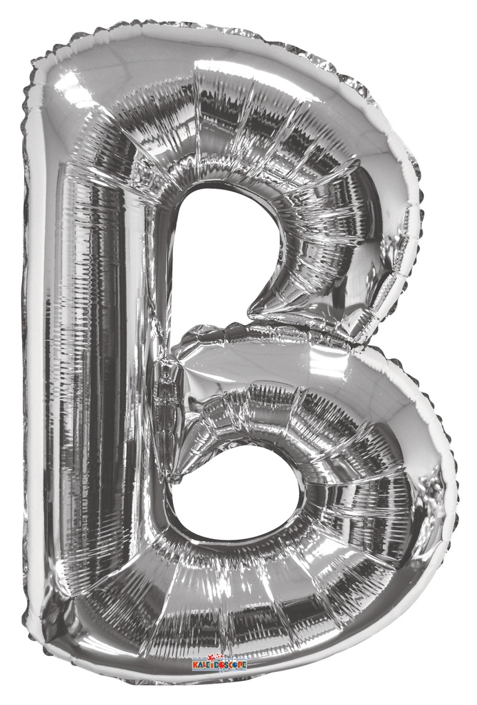 34" Letter B Silver Kaleidoscope