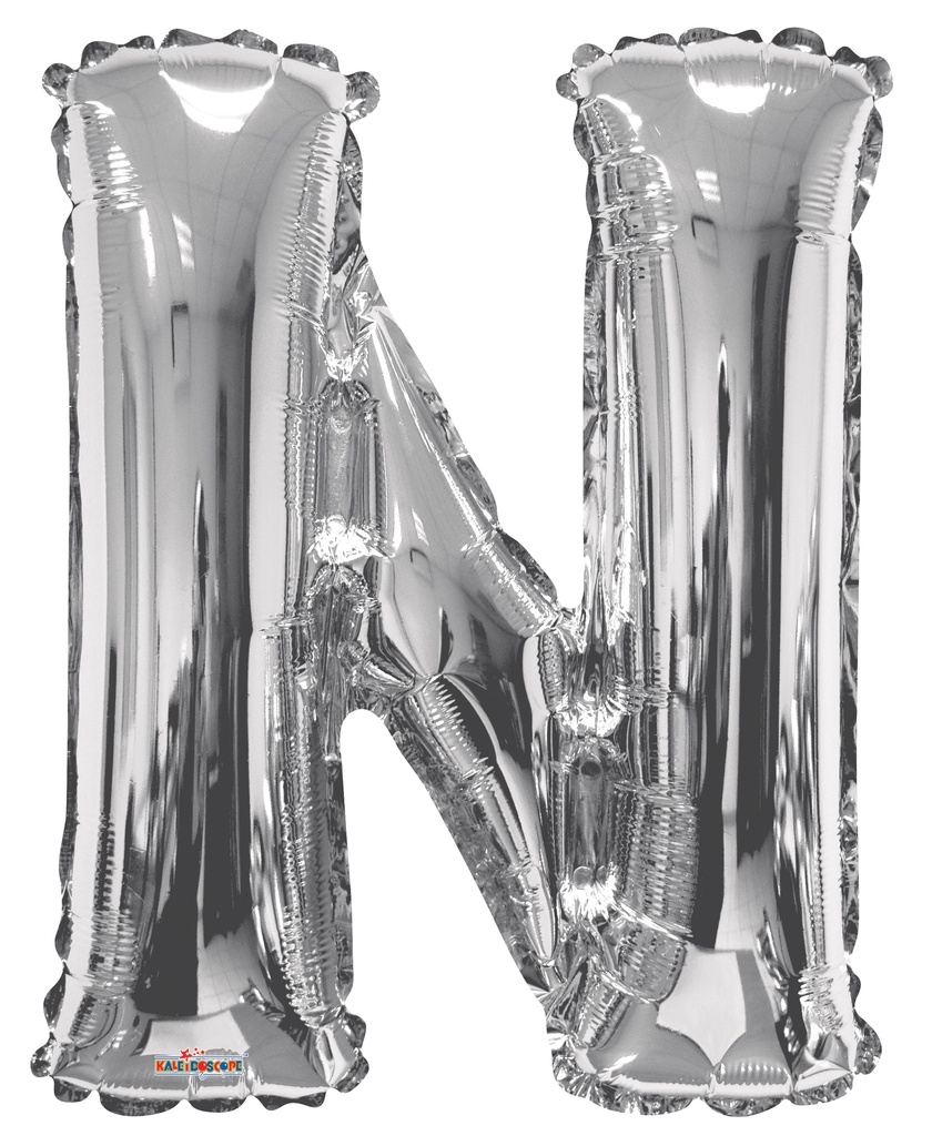 34" Letter N Silver Kaleidoscope