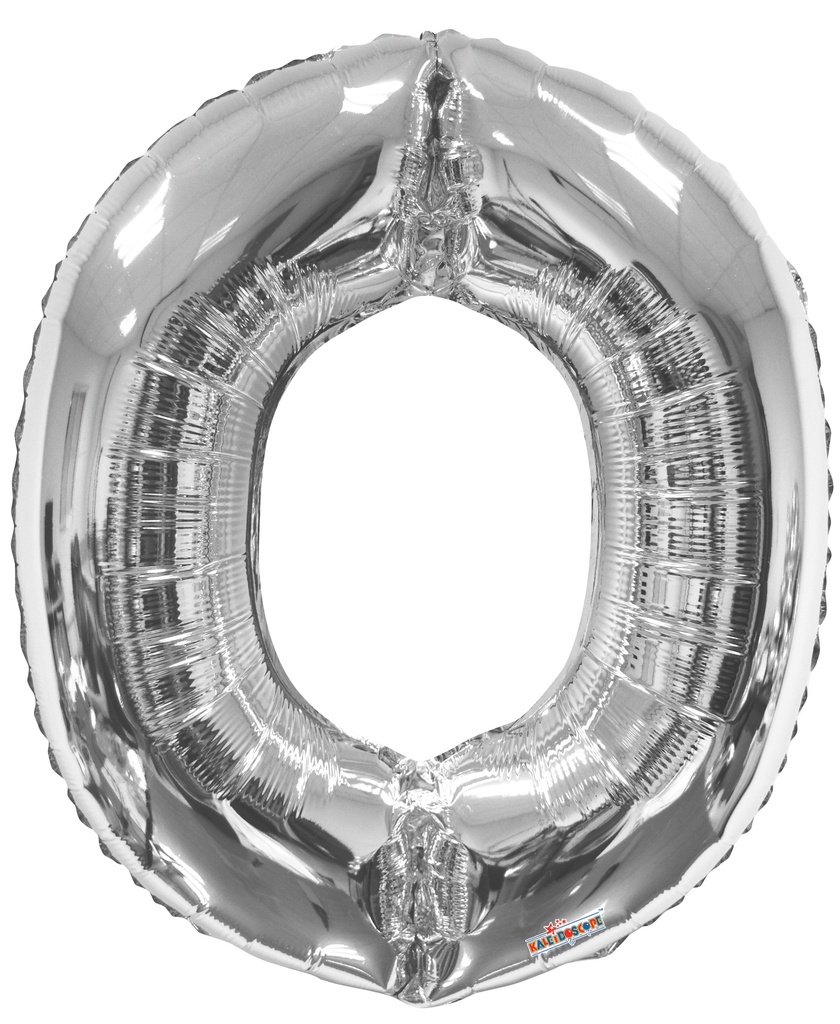 34" Letter O Silver Kaleidoscope