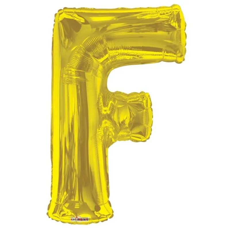 34" Gold Letter F Kaleidoscope