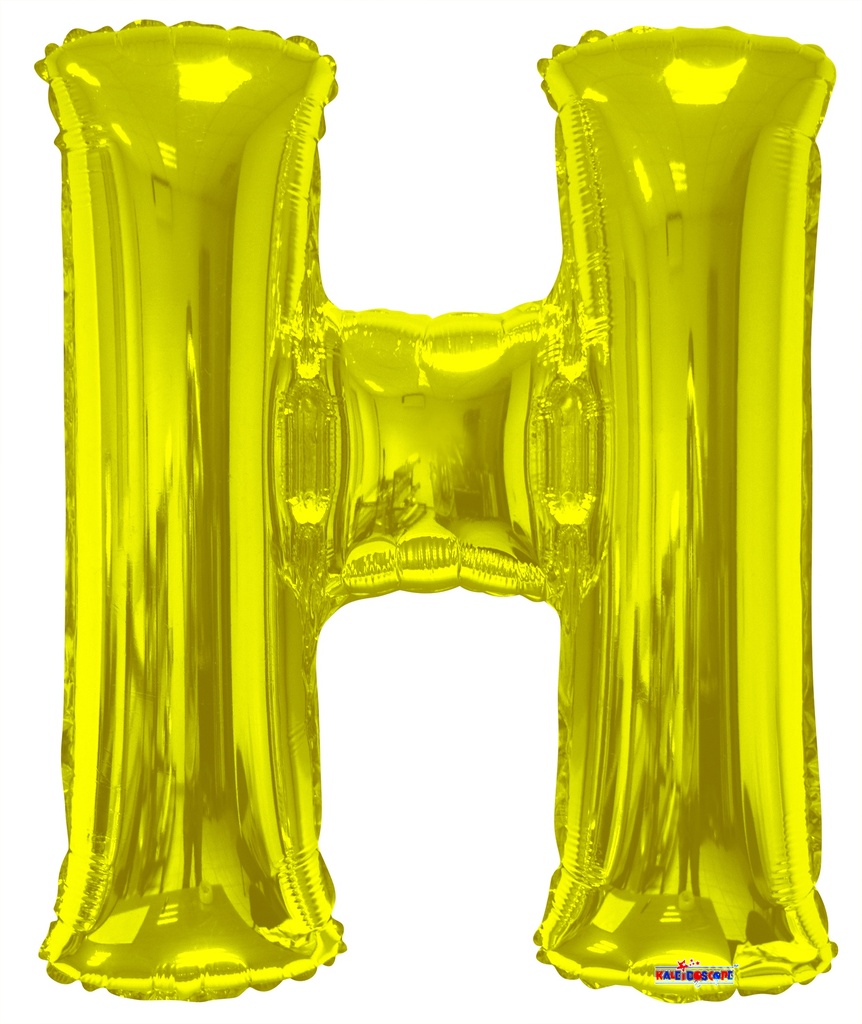 34" Letter H Gold Kaleidoscope