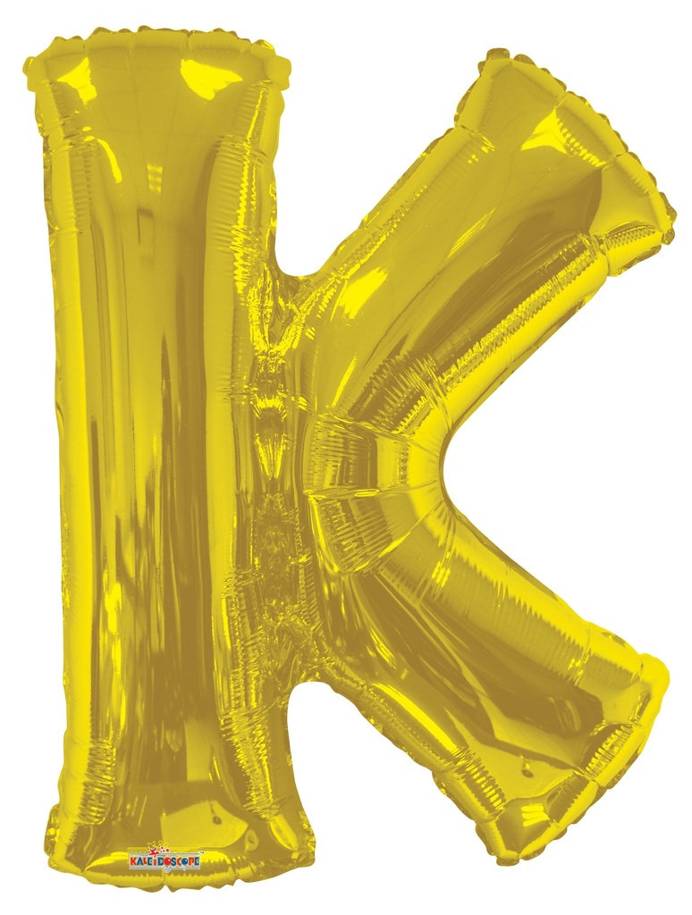 34" Letter K Gold Kaleidoscope