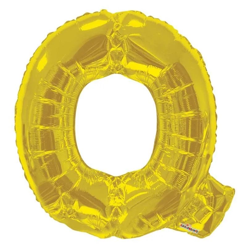 34" Gold Letter Q Kaleidoscope