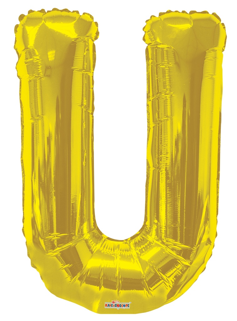 34" Gold Letter U Kaleidoscope