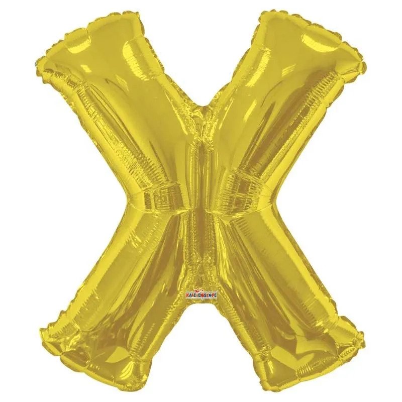 34" Letter X Gold Kaleidoscope