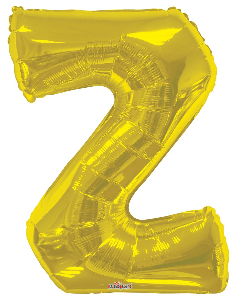34" Letter Z Gold Kaleidoscope