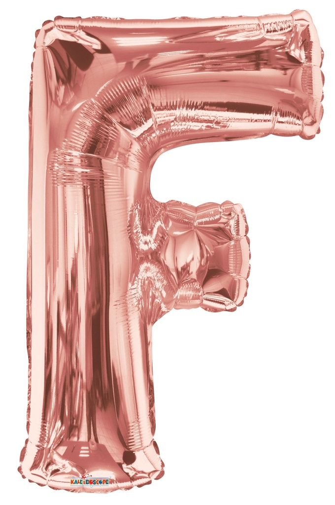 34" Letter F Rose Gold Kaleidoscope