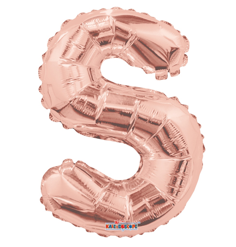 34" Letter S Rose Gold Kaleidoscope