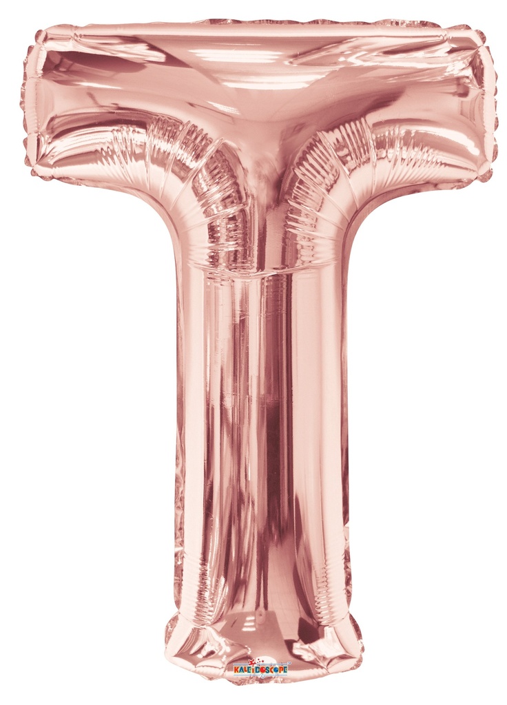 34" Letter T Rose Gold Kaleidoscope