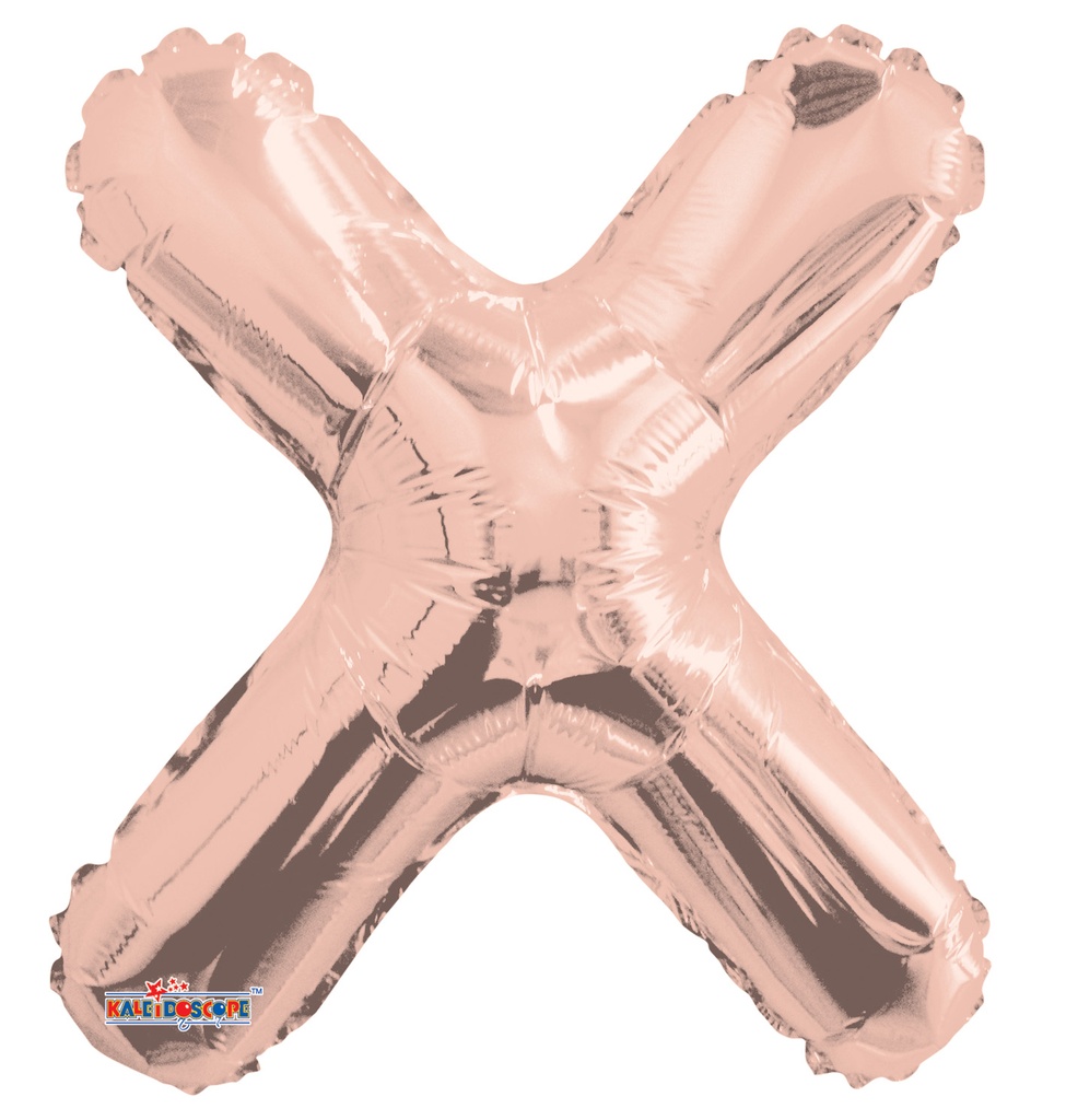 34" Letter X Rose Gold Kaleidoscope