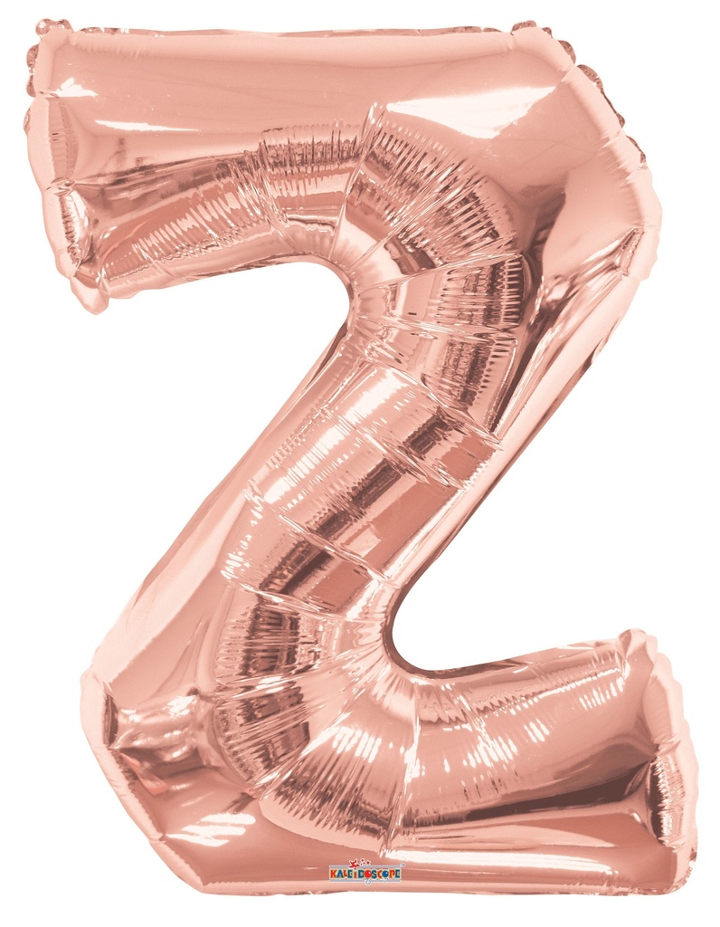34" Letter Z Rose Gold Kaleidoscope