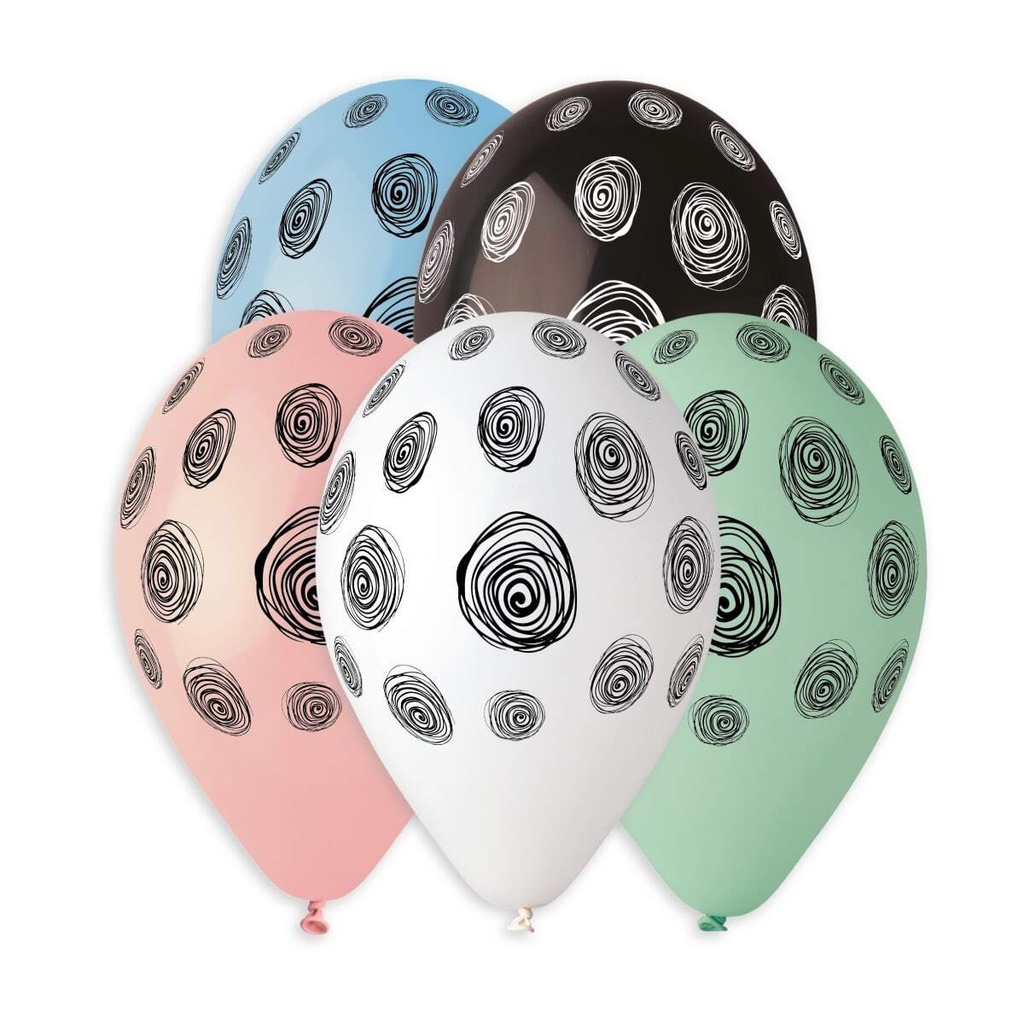13" GS120 Spiral Dots  #864 5 pcs.