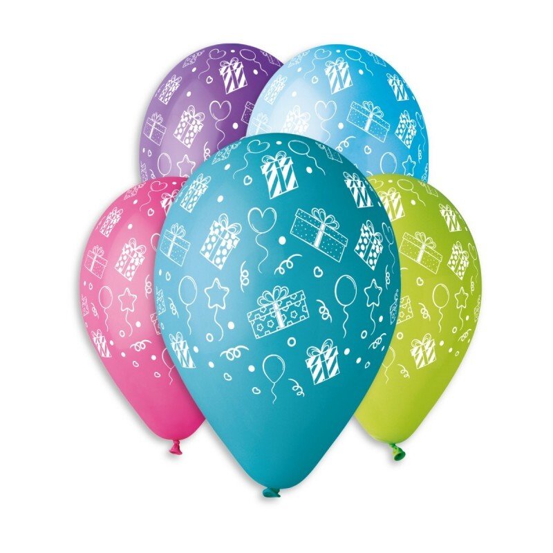 13" GS120 Gift & Balloons Ass. #494 5 pcs.