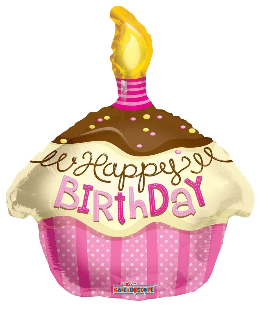 18" Birthday Cupcake Pink 
