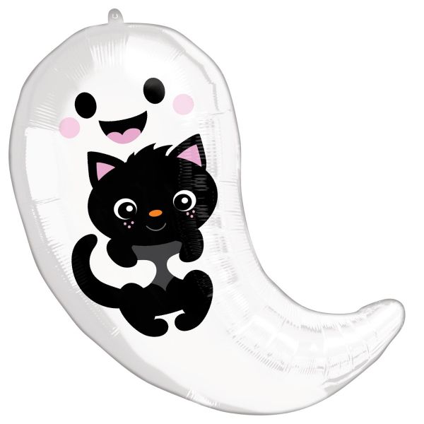 Halloween Ghost & Kitty 19" Foil Balloon