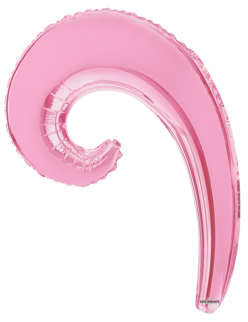 14" Kurly Wave Spiral Pink 2 pcs