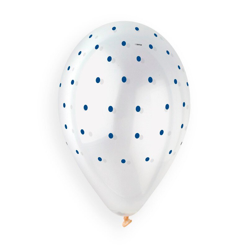 13" GS120 Clear Chic Dots Baby Blue #1051 10 pcs.