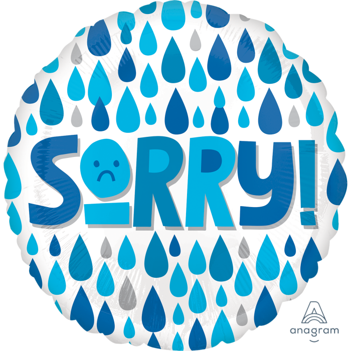 18" Sorry Raindrops
