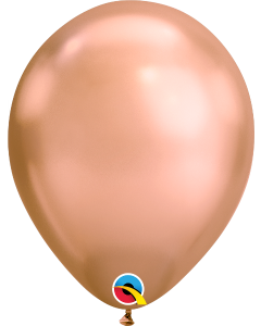 11" Chrome Rose Gold Qualatex 25 pcs