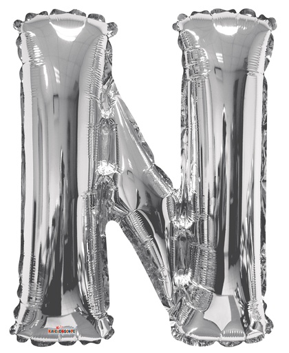 34" Letter N Silver Kaleidoscope
