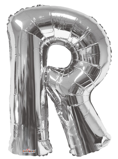 34" Letter R Silver Kaleidoscope