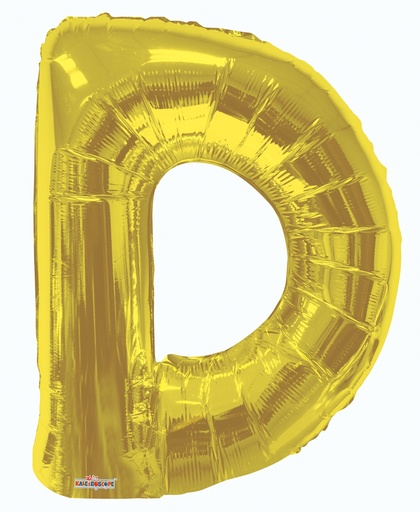 [15263-34] 34" Letter D Gold Kaleidoscope
