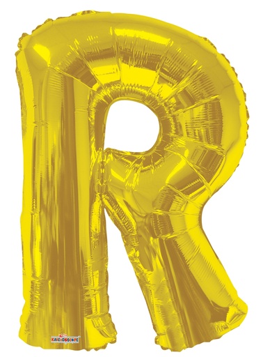 [105347] 34" Letter R Gold Kaleidoscope