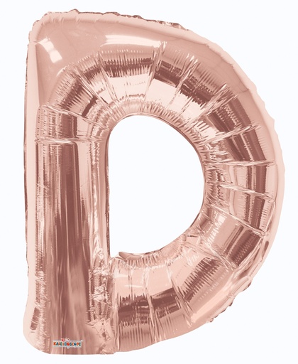 [108805] 34" Letter D Rose Gold Kaleidoscope