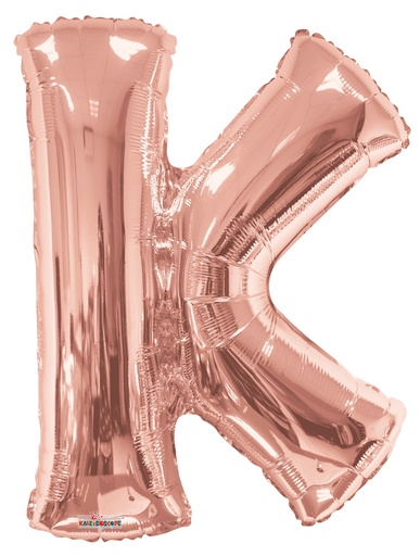 [108874] 34" Letter K Rose Gold Kaleidoscope