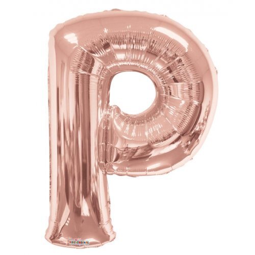 [108928] 34" Rose Gold Letter P