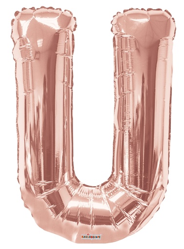 [108973] 34" Rose Gold Letter U