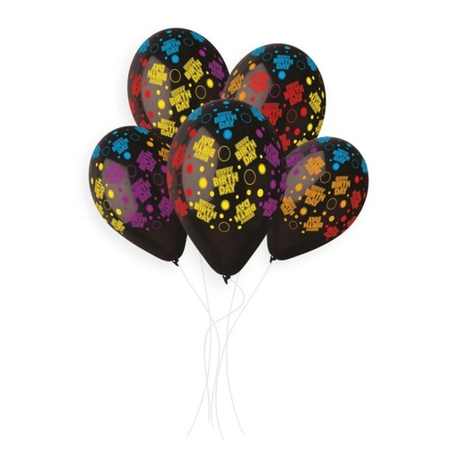 [939767] 13" GS120 Neon Birthday Bubbles #787  10 pcs
