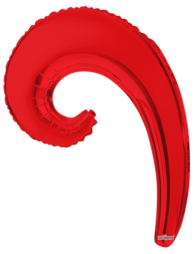 [15012] 14" Kurly Wave Spiral Red 2 pcs