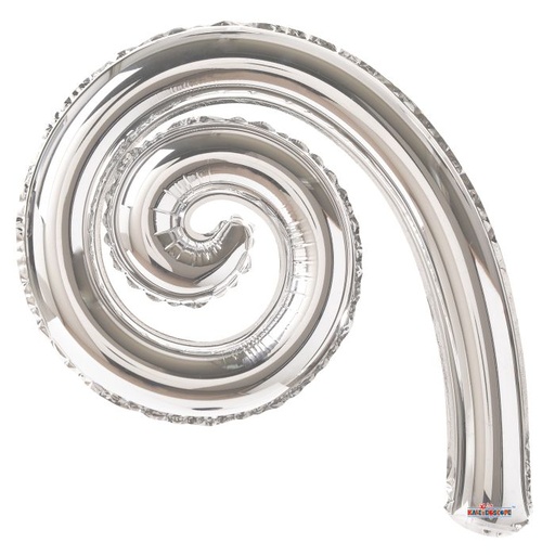 [198013] 14" Kurly Spiral Silver 2 pcs