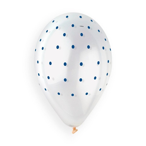 13" GS120 Clear Chic Dots Baby Blue #1051 10 pcs.