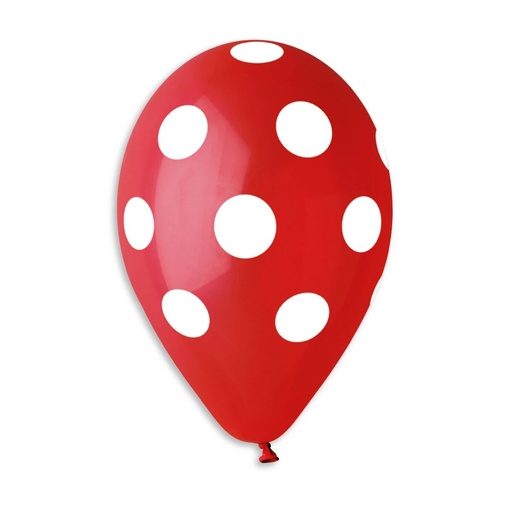[119206] 12" GS110 Red/White Polka Dot #045