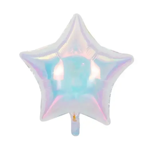 18" Iridescent Clear Star 2 pcs